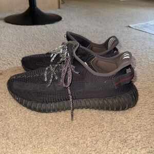 Black Knit Sneakers with Reflective Laces